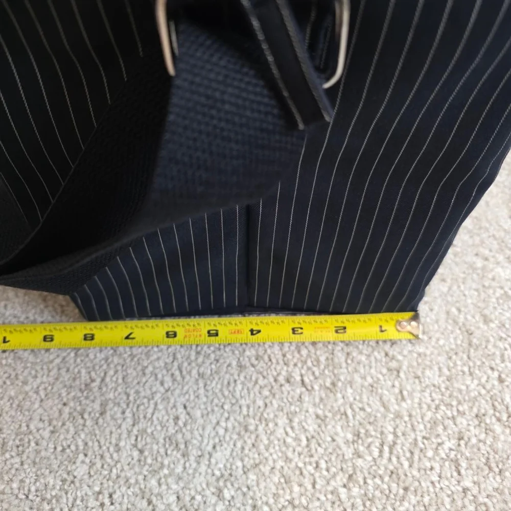 Men's Jean Paul Gaultier Navy White Pinstripe Duffel Bag